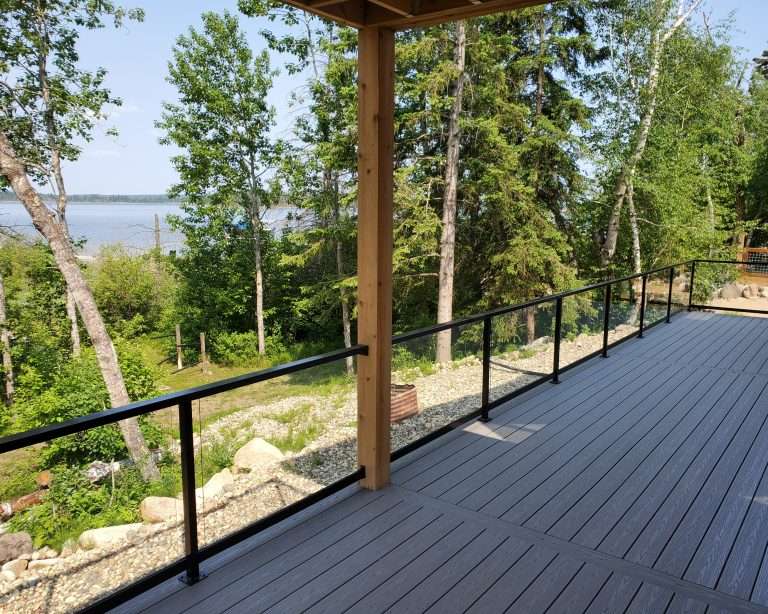 Glass Railing with Top and Bottom Rails